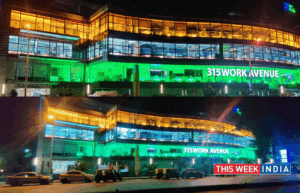 315Work Avenue Celebrates Independence Day with a Striking Tricolour Light Display - thisweekindia