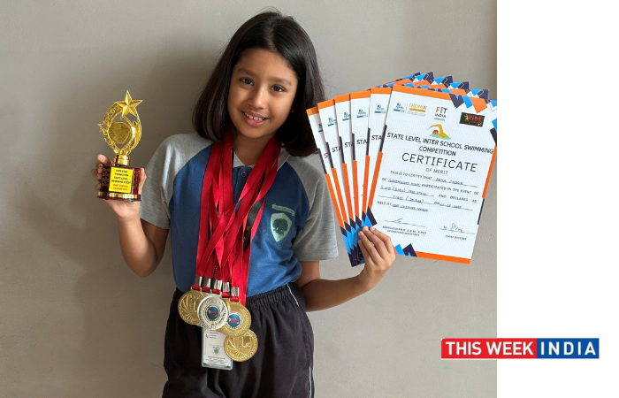 Greenwood High Student Swims to Victory with Six Medals - thisweekindia